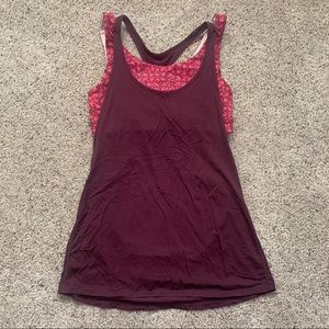Lululemon racerback tank with sports bra attached